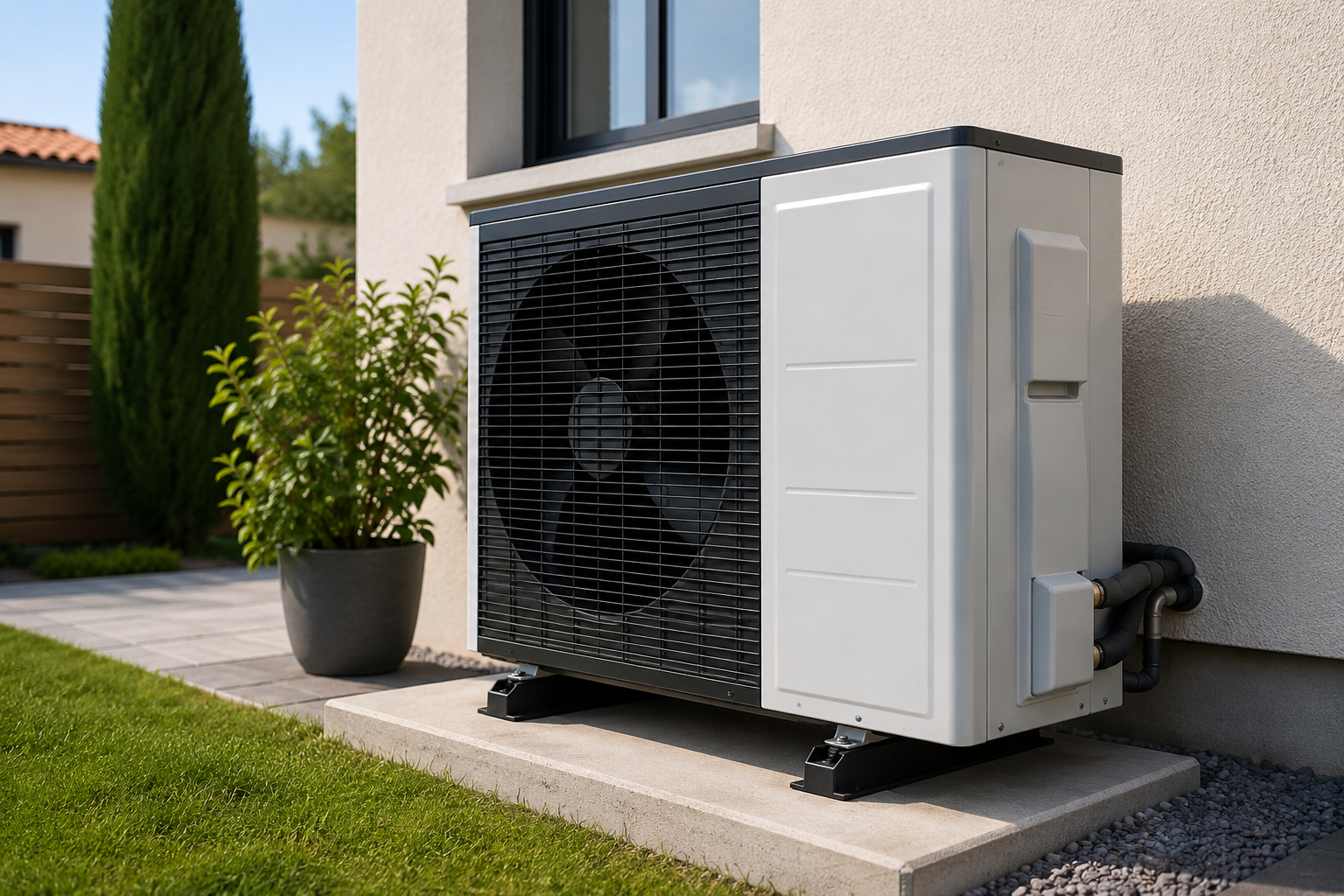 Installation d'une pompe à chaleur dans une maison par SUD CONCEPT